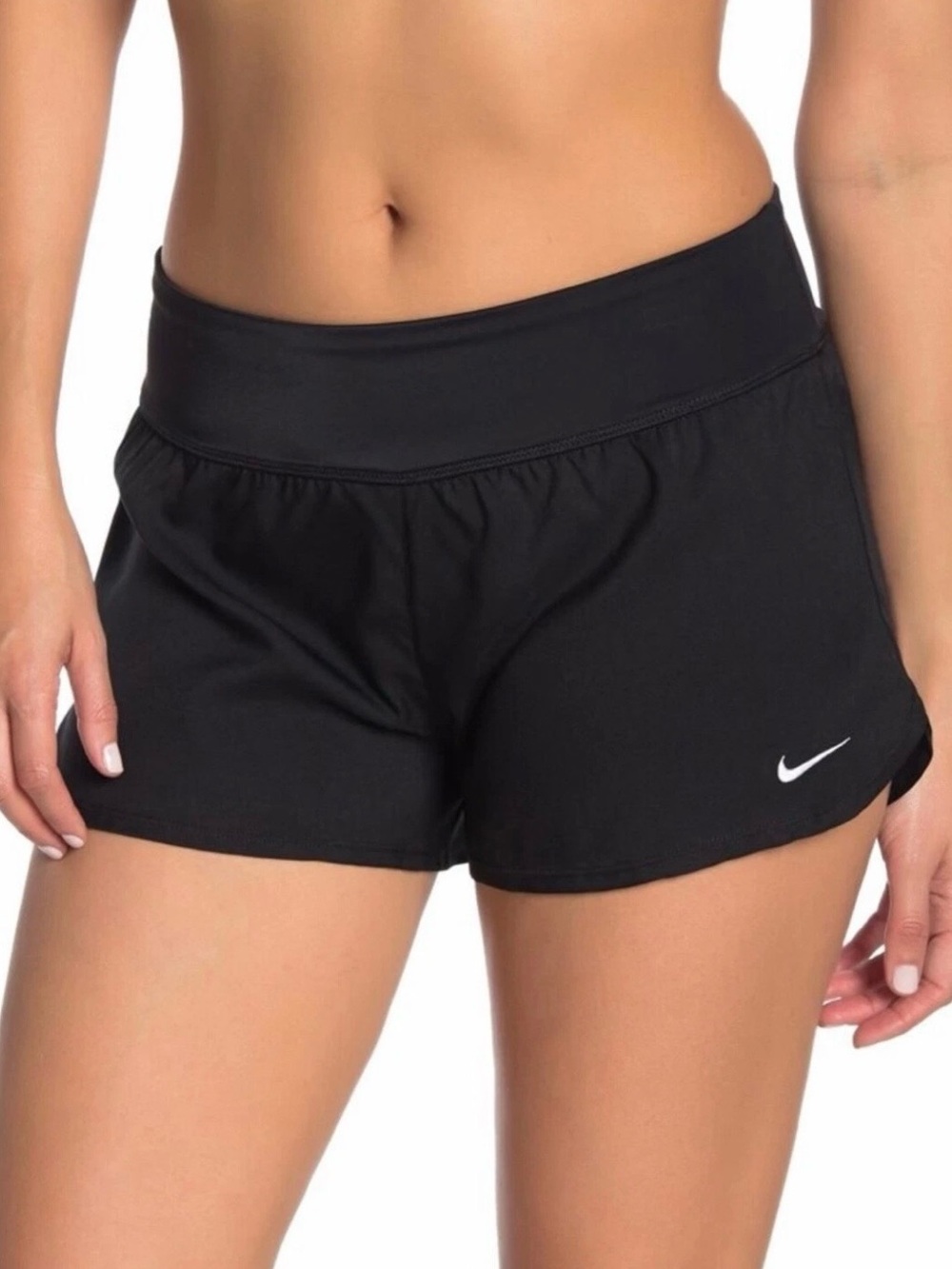 Nike Black Women's Athletic Running Shorts with Swoosh